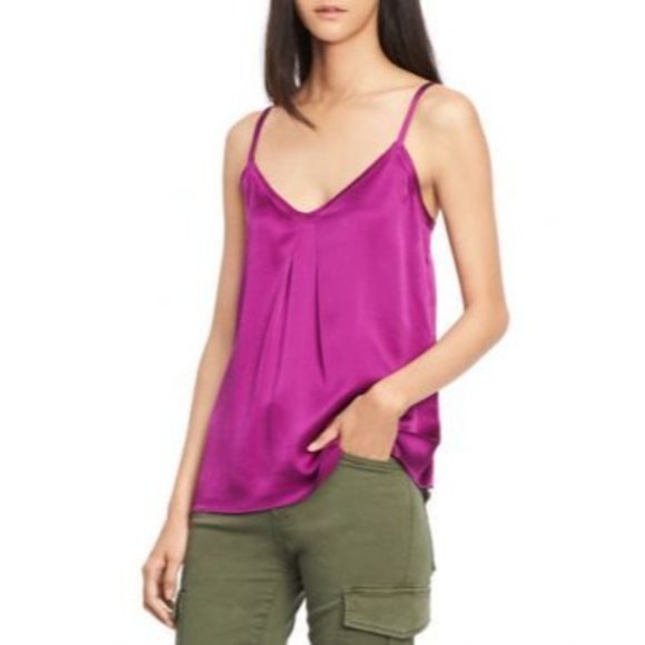 Vince V-Neck Camisole in Purple - Picture 2 of 4